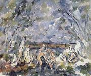 Paul Cezanne Badende painting